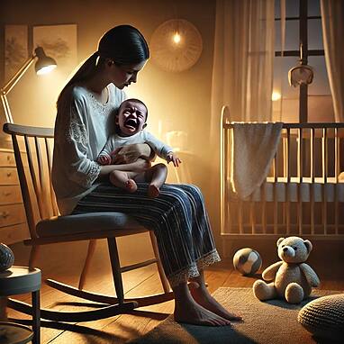 با گریه‌های شبانه کودکم چه کنم؟ راهکارهای علمی و عملی برای آرام‌سازی نوزاد